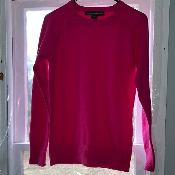 French Connection Sweaters - Vibrant Pink Crew Neck Sweater